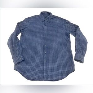 Ralph Lauren Polo Twill Button Shirt Mens Sz L Classic Fit Blue Long Sleeve